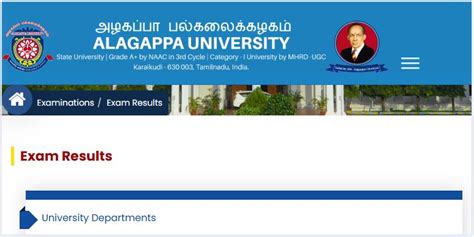 alagappa university result|Alagappa University Result 2022 (Released) Check.